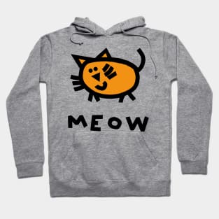 Cute Cat says Meow for Kids Hoodie